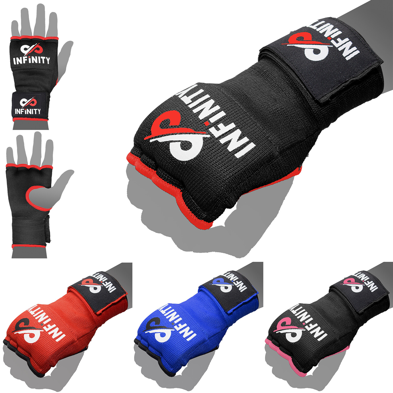 Inner Gel Gloves Hand Wraps Boxing MMA Padded Wrist Wrap Bandages Bag Mitts