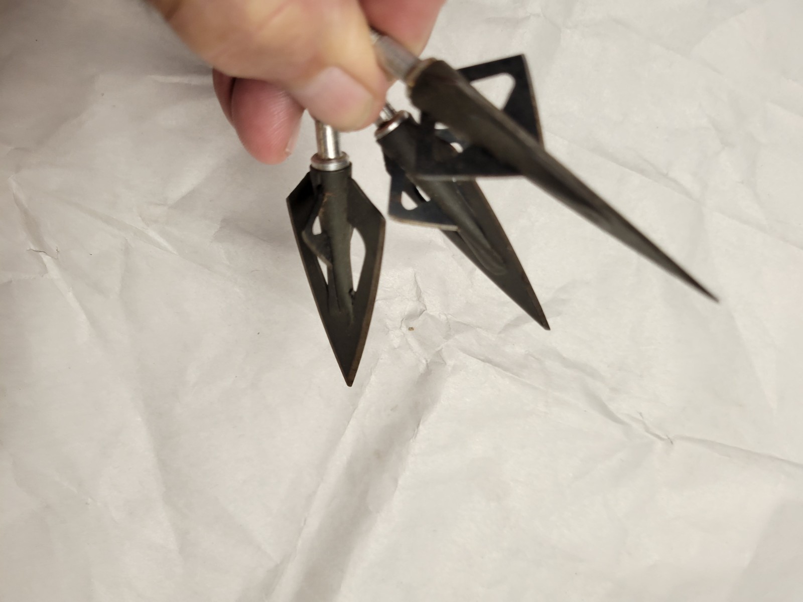Vintage FRED BEAR Razorheads Broadheads (3) Used condition