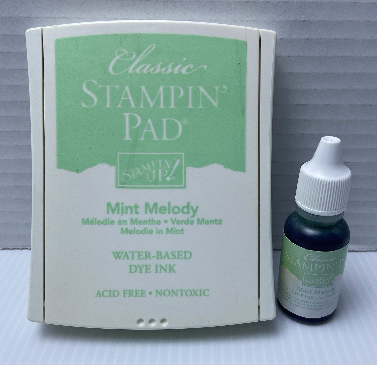 Stampin’ Up Classic Stampin’ Pad & Ink Refill Bottle - Mint Melody (Retired)