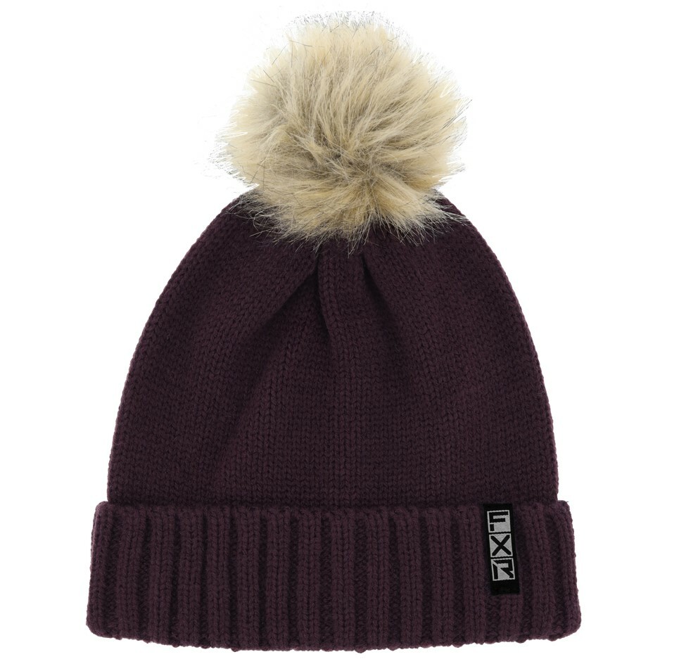 FXR Adult Snowmobile Sonic POM Beanie Hat Plum Purple 221619-8200-00 CLEARANCE