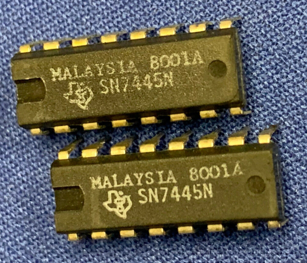 SN7445N TI 7445N VINTAGE 16-Pin DIP COLLECTOR SPECIAL DC 8001 RARE LAST ONE