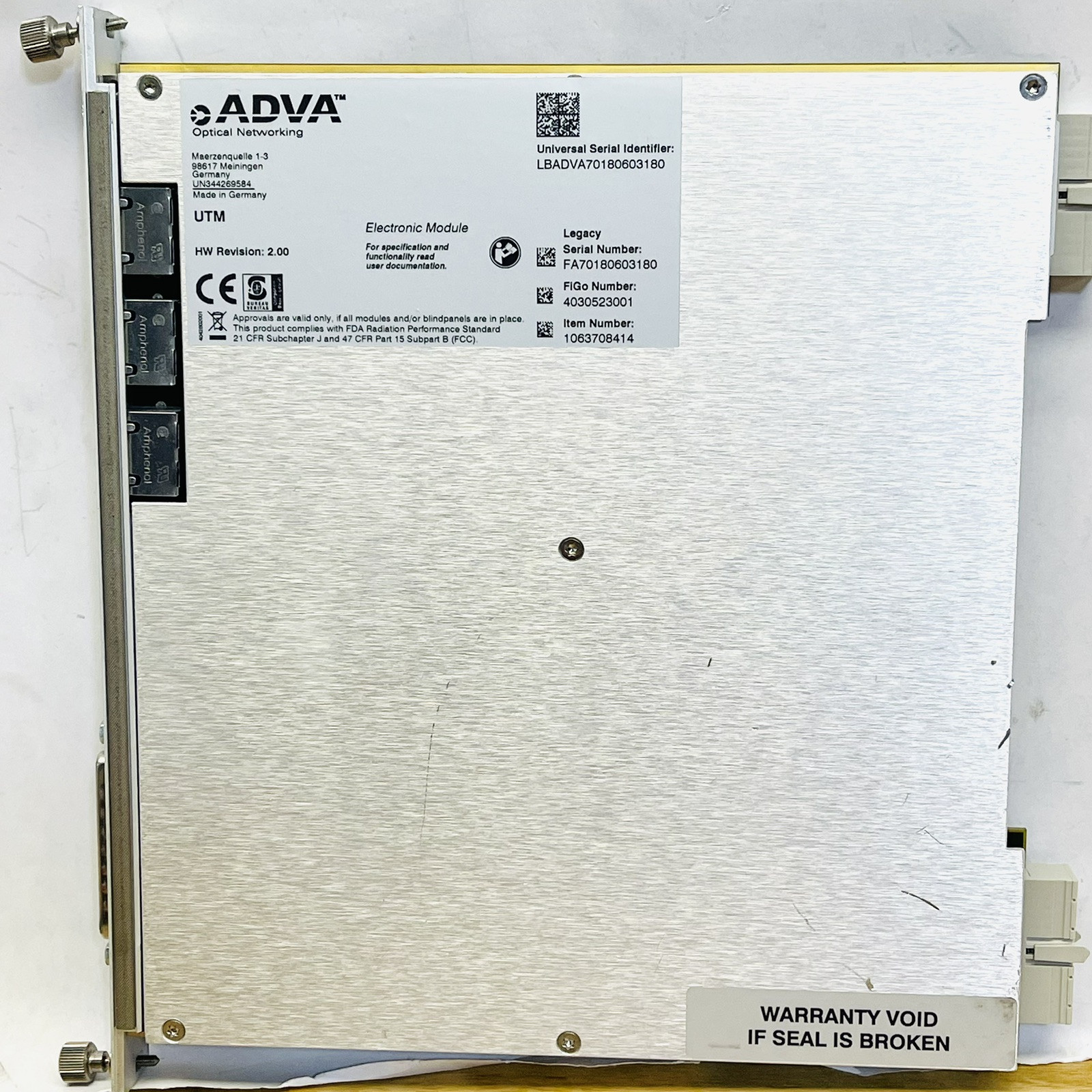 ADVA MODULE REV 2.00 -1063708414-4030523001-FA70180603180-LBADVA70180603180