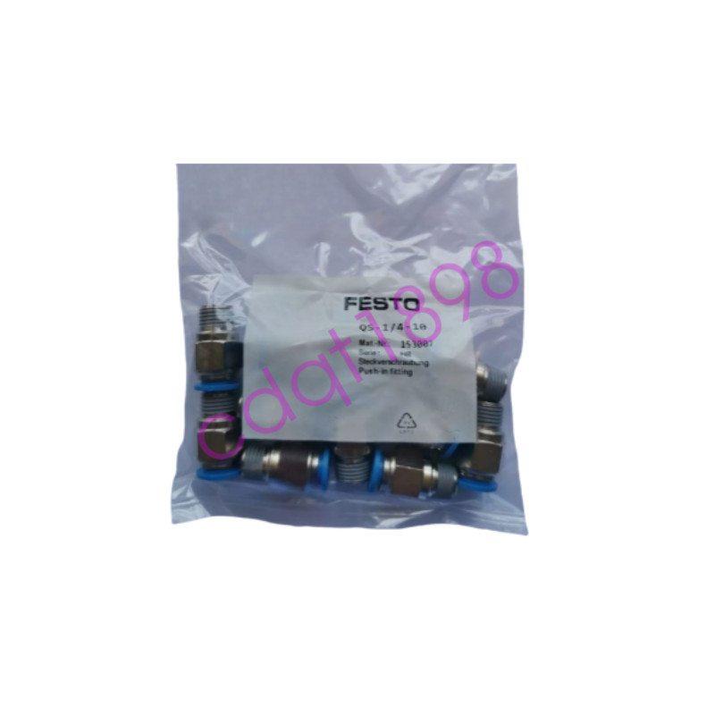 5PC New Festo QS-1/4-10 153007 Connector QS1-4-10 In Box Brand new Fast Shipping