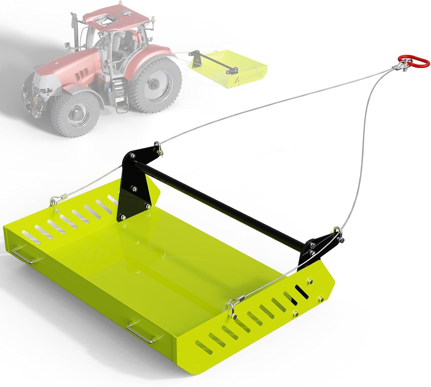 Green Horse Manure Scoop Tow Behind Pull Behind Pasture Manure Scoop for ATV UTV