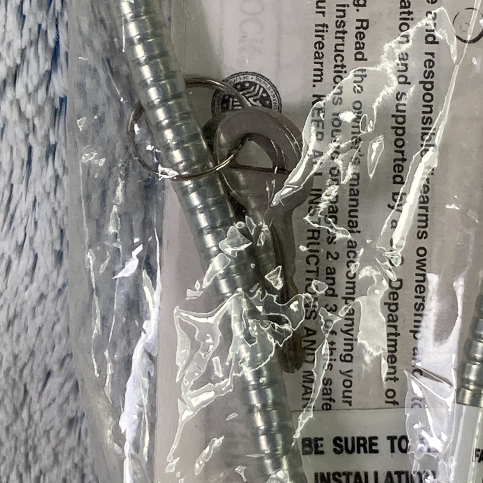 NEW Project ChildSafe Cable Gun Lock - with 2 Keys 15” Metal Cable W50