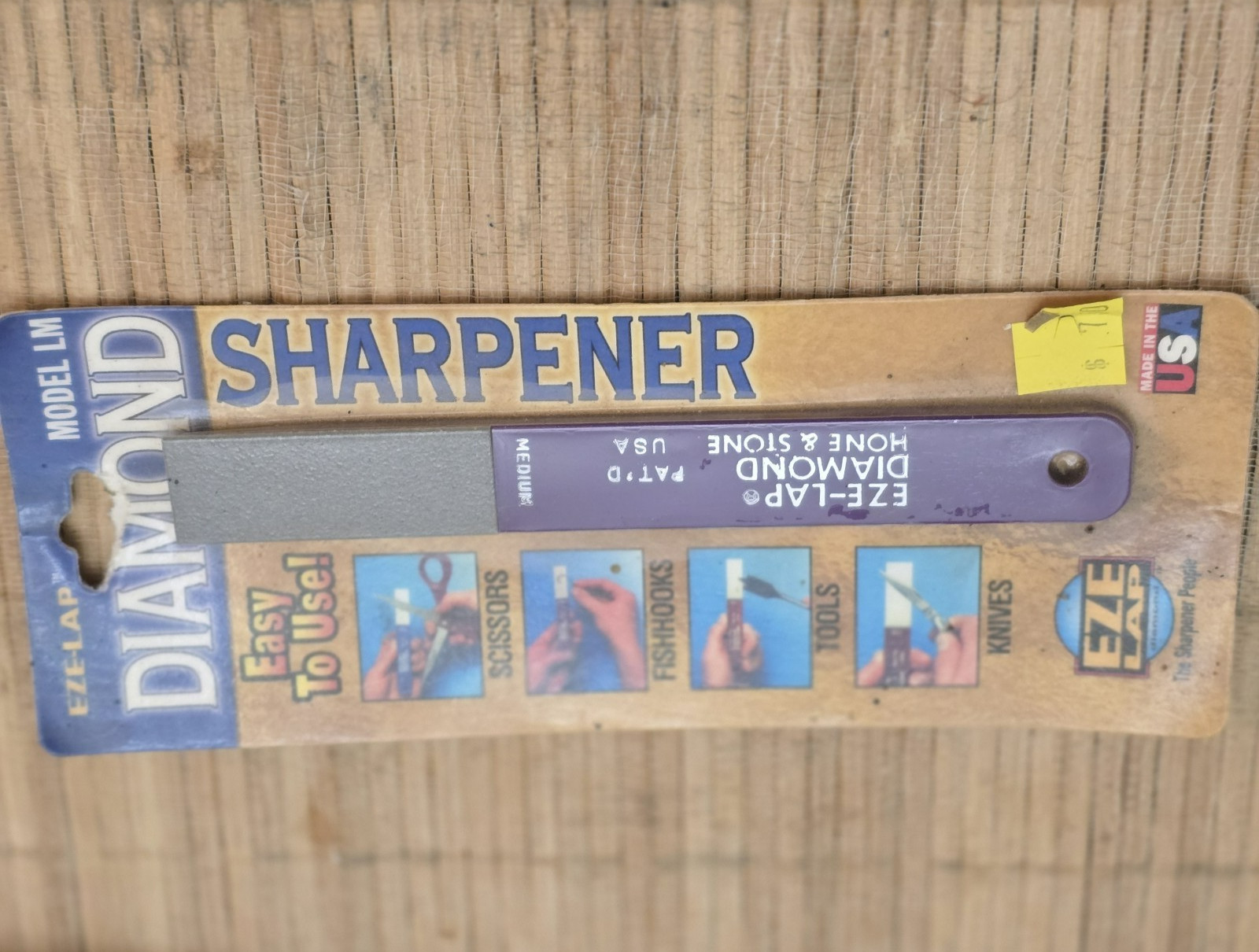 New EZE-LAP Super Hard Diamond Hone Knife, Tool and Hook Sharpener - Made In USA