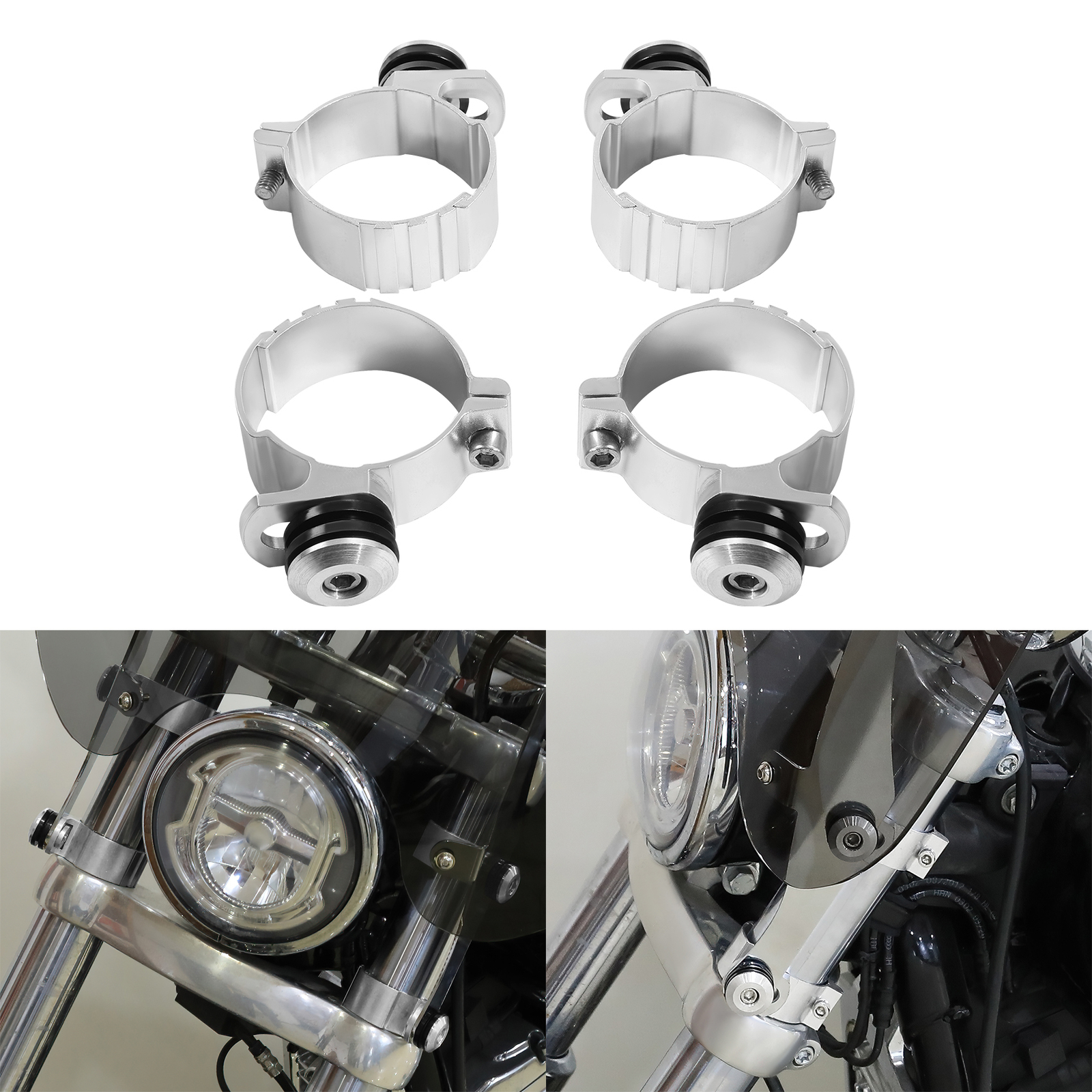 39mm Windshield Fairing Mount Fork Clamps Clip Fit For Harley Sportster 883 1200