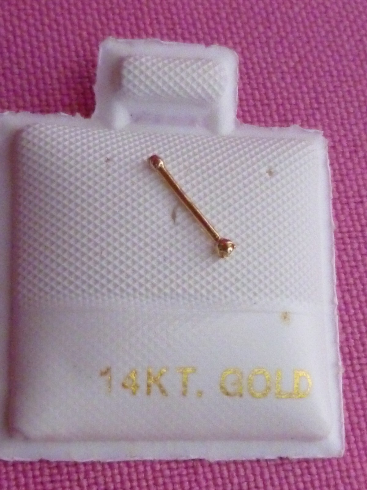 14k Yellow gold Mini Nose stud W/zircon