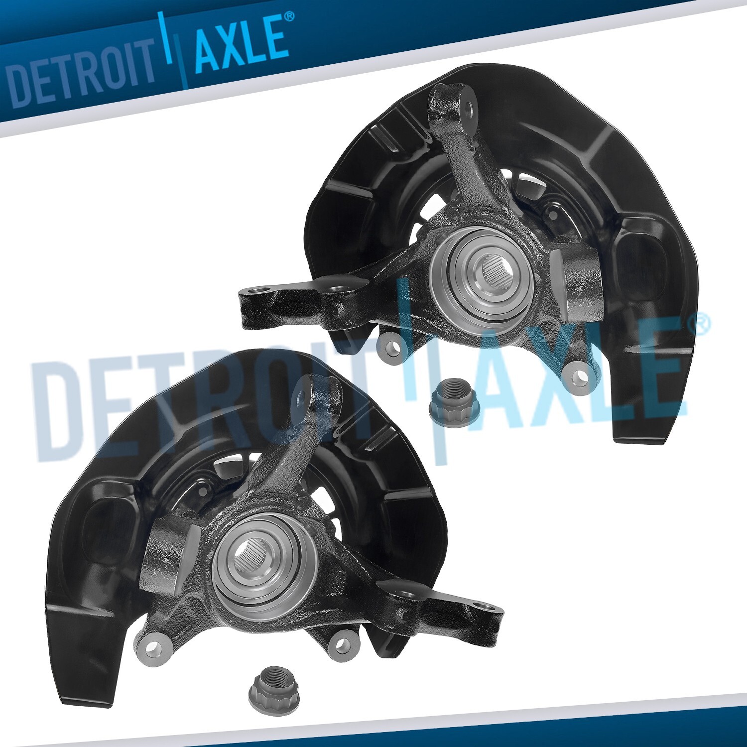 Front Steering Knuckles & Wheel Hub Bearings for 2004 - 2007 Toyota Highlander