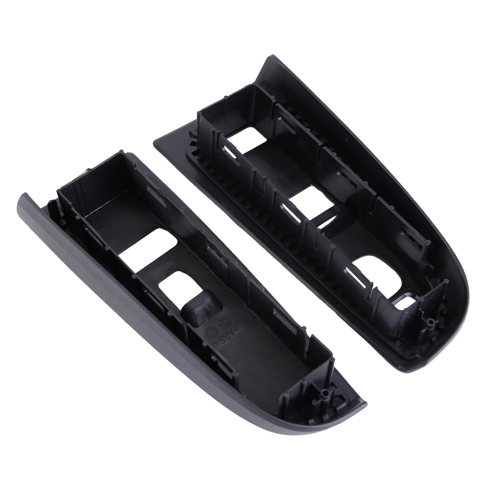 Pair Power Window Switch Bezels For 04-07 Silverado Sierra Front Door Pewter