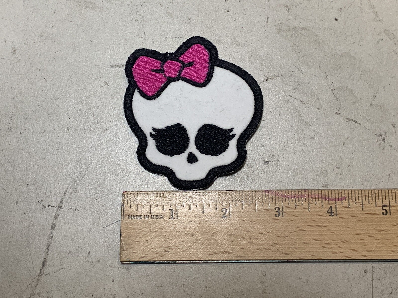 CUSTOM MADE Embroidered Lady Skull Monster Patch IRON ON