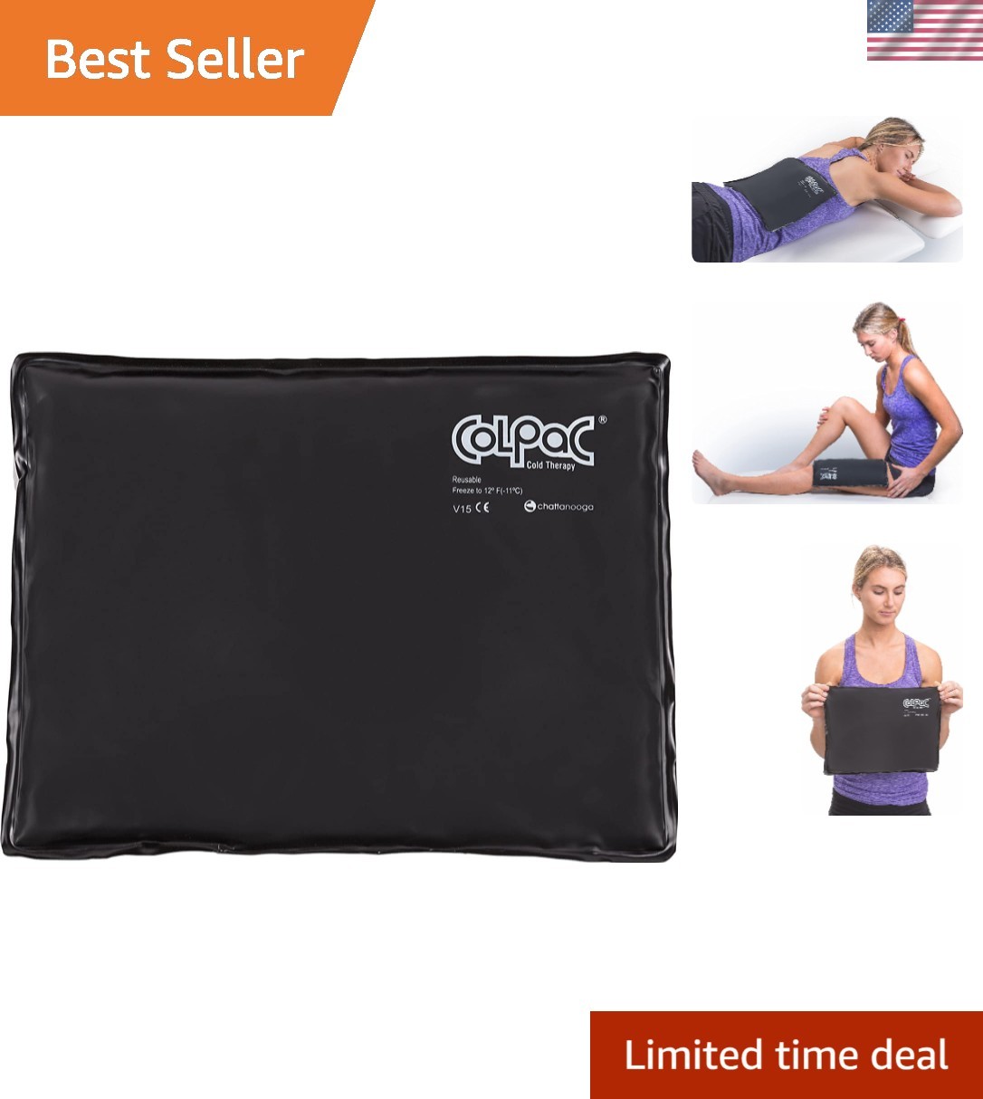 ColPac Black Ice Pack - Professional-Grade Cold Therapy for Swelling & Aches