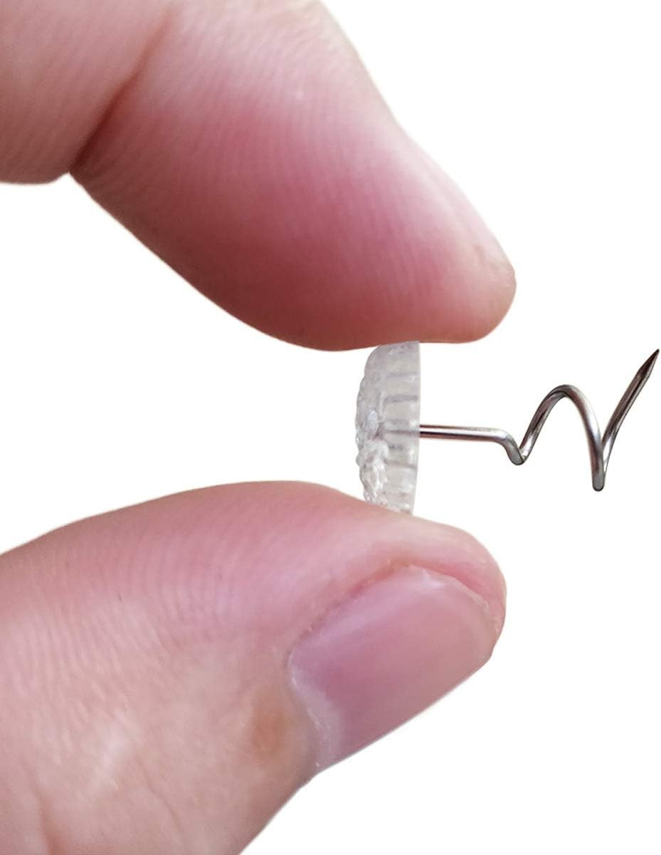 100 Pcs Bedskirt Pins, Twist Pins with Clear Heads, Bed Skirt Pin for Hold Slipc