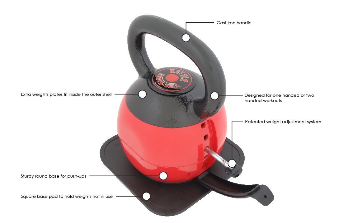 Stamina Versa-Bell 36 lb Adjustable Kettle Kettlebell NEW 05-3036