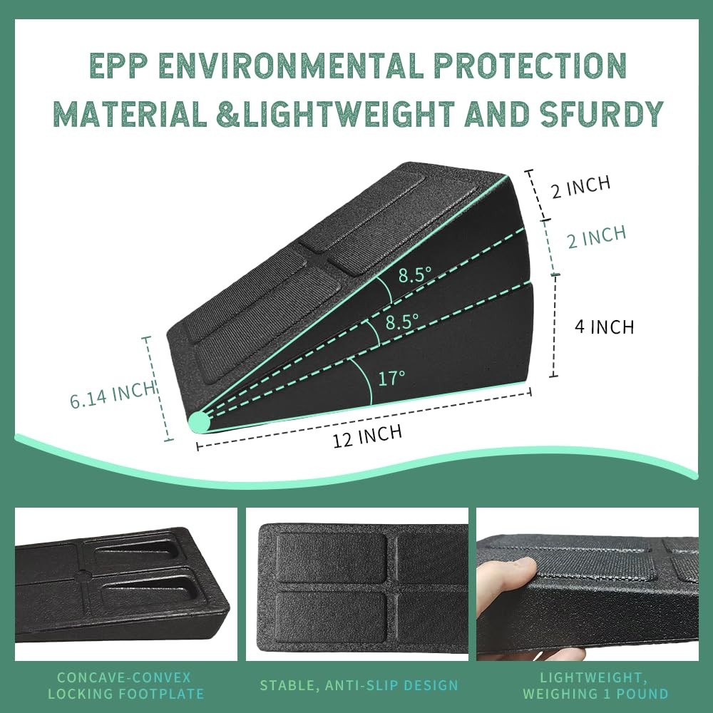 3 PCS Squat Wedge Block HighDensity EPP Slant Board 8.5 & 17 Stackable Angle