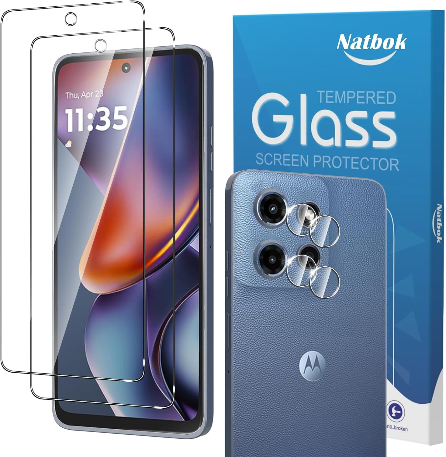 2+2 Pack for Moto G 2025 Screen Protector with Camera Lens G 2025