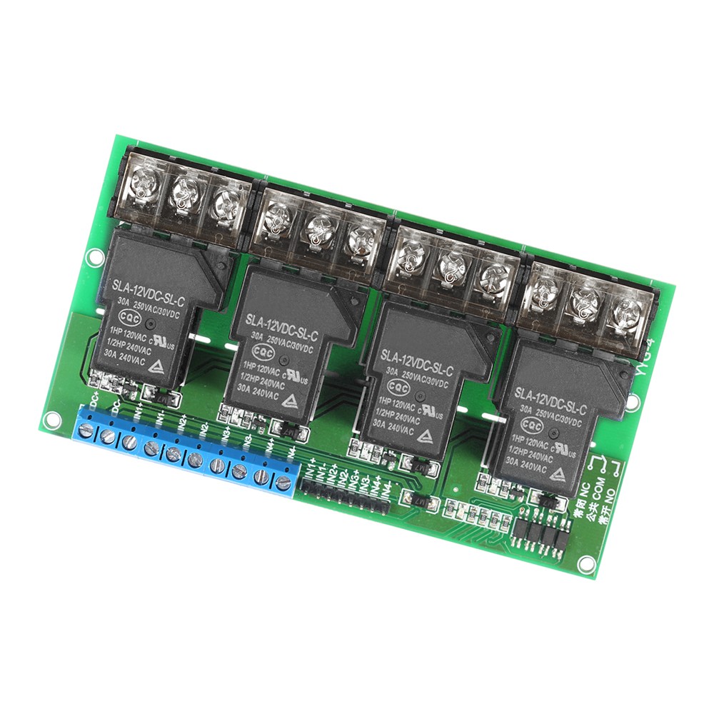 4-Channel DC 12V 30A Relay Module Control Board Optocoupler Isolation High/Low