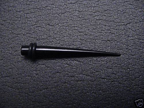 Body Piercing Taper 6g Acrylic 6 gauge BLACK expander