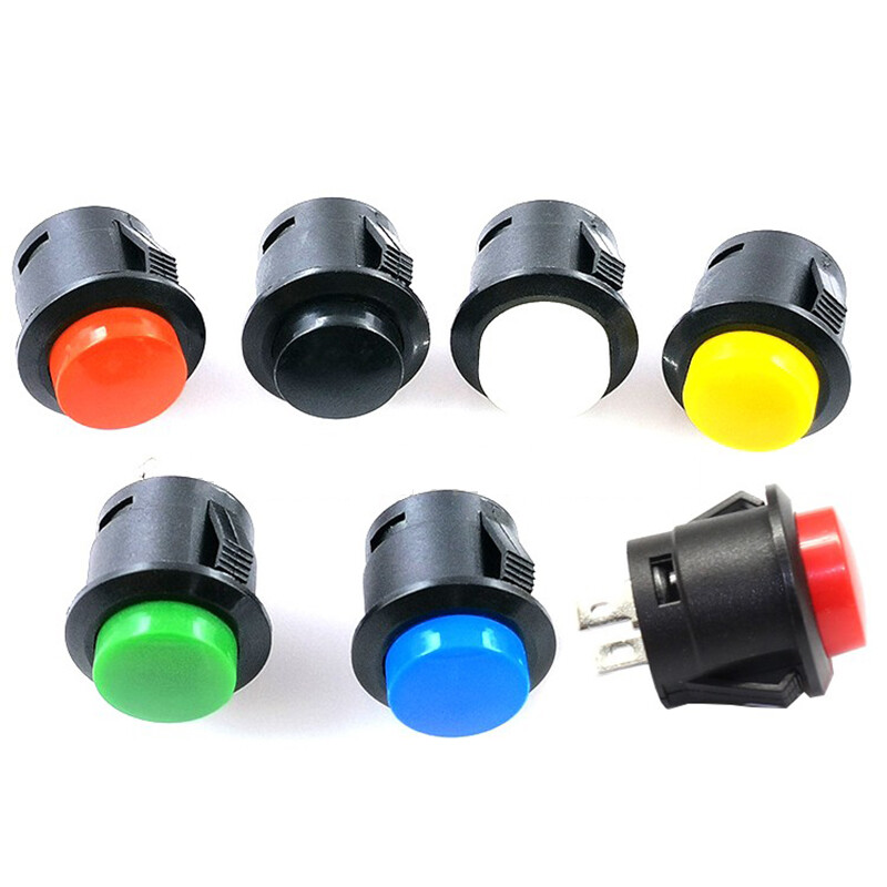 16mm Round Push Button Momentary Switch Black White Red Green Blue Yellow Switch