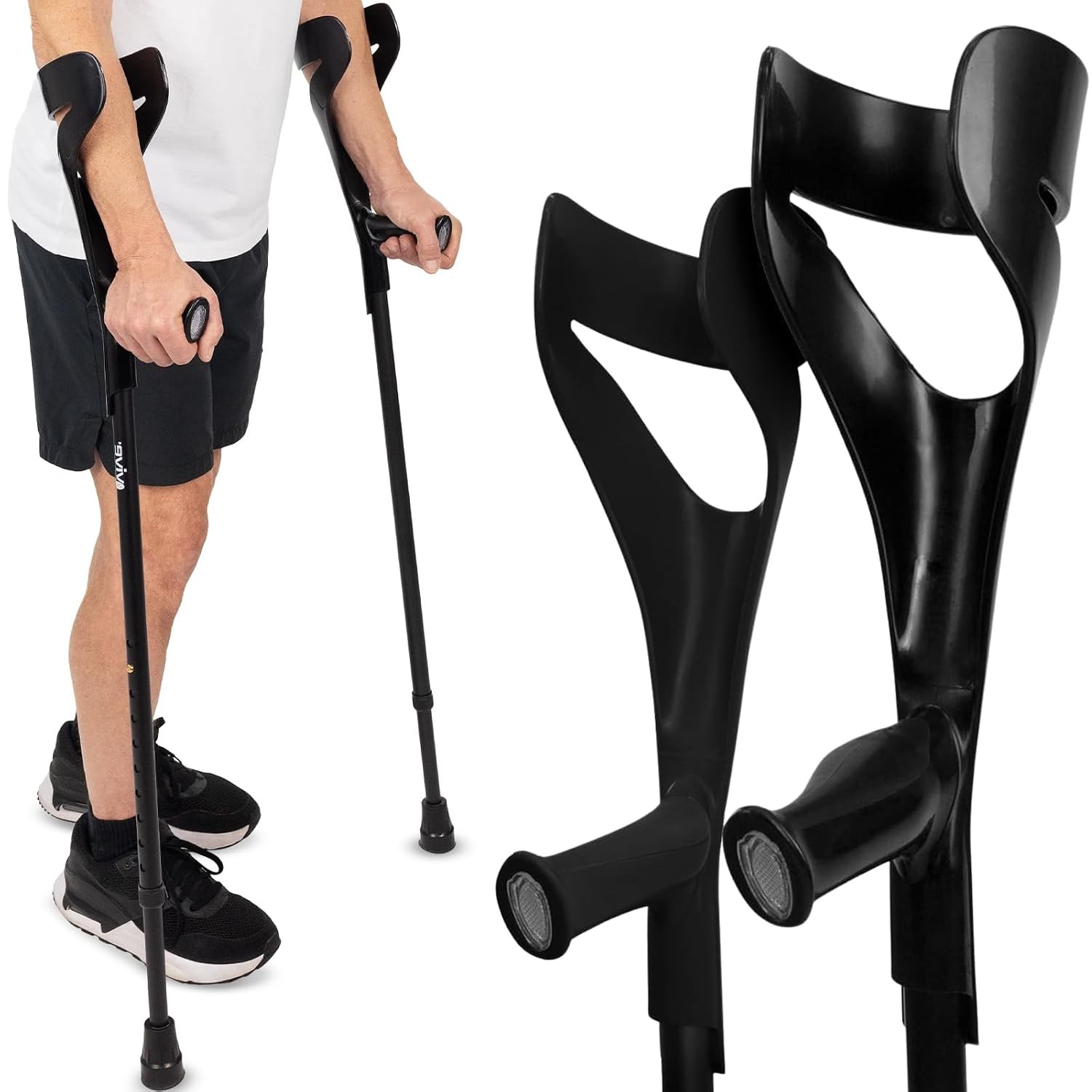 Forearm Crutches Pair Adjustable Lightweight Arm Crutches Forearm Adults