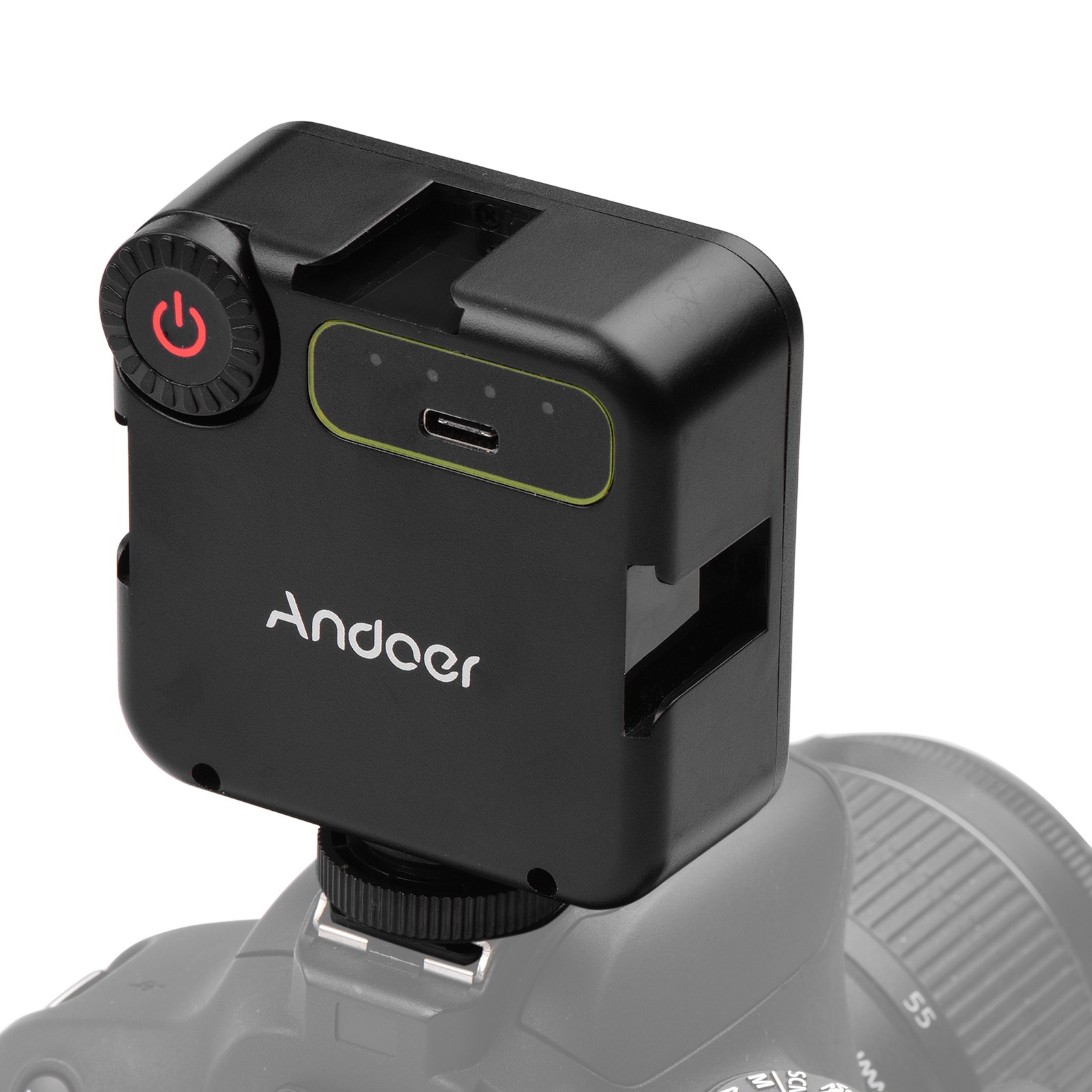 Andoer W49S Mini LED Video Light 5600K Dimmable 5W Built-In Rechargeable Battery