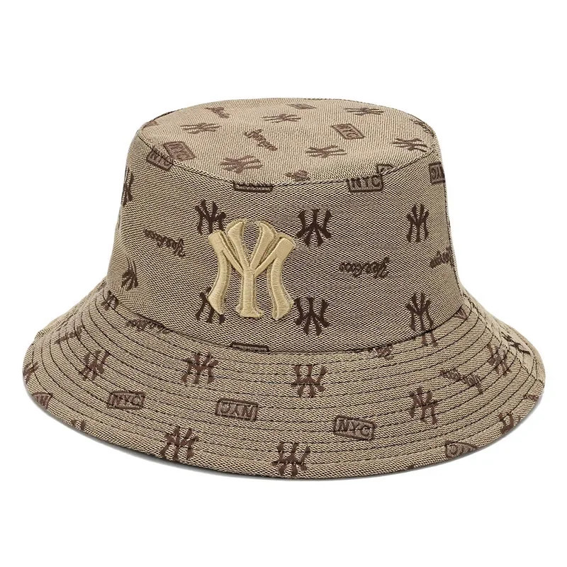 Unisex Letter Embroidery Fisherman Hat Women Summer Versatile Sunscreen Hats Sun