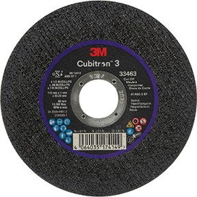 3M™ Cubitron™ 3 Cut-Off Wheel, 4.5in x 0.04in x 7/8in, 5/Box MMM-33463