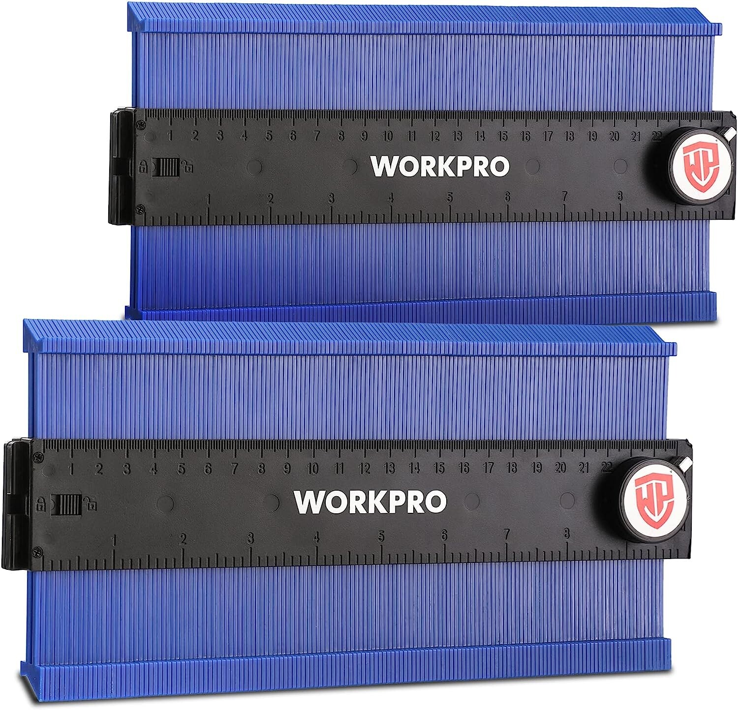 WORKPRO Connectable Contour Gauge (10+10 Inch), Profile Duplicator with Lock NEW