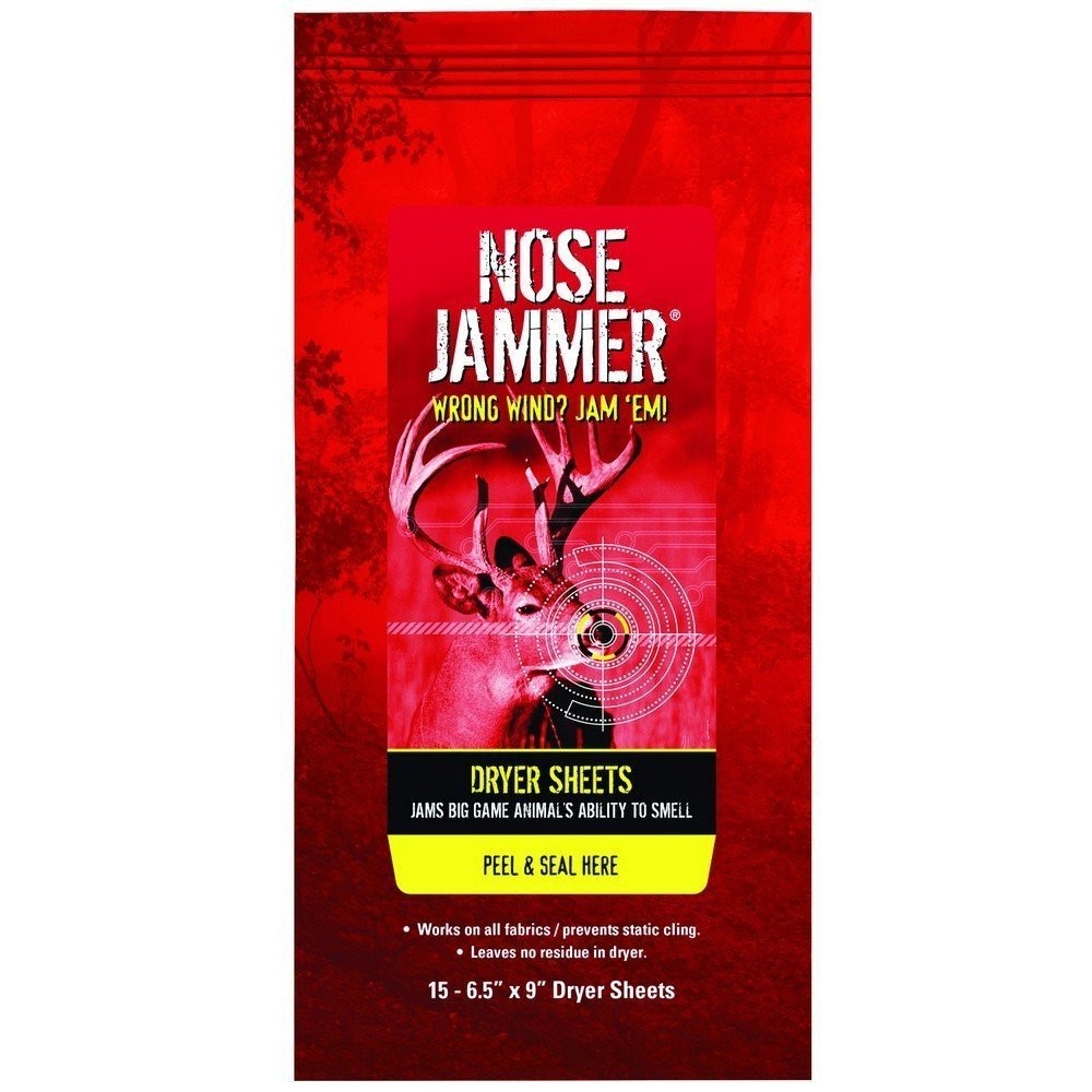 Nose Jammer Deer Elk Whitetail Hunting Game Scent Elimination Dryer Sheets 3168