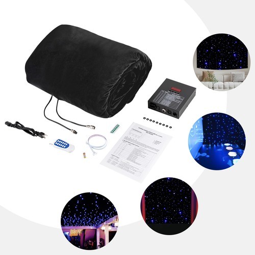 LED Backdrop Stage Backdrop Blue & White Light Starry Sky Star Curtain 13*x13ft