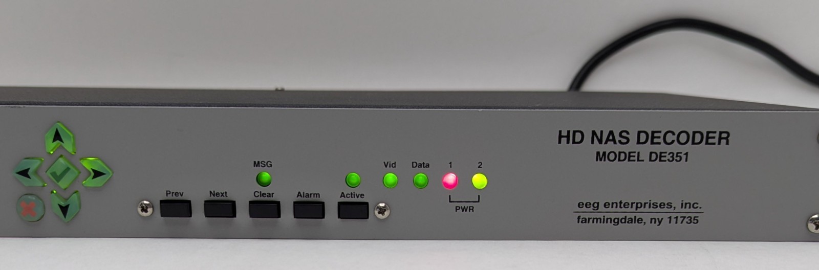 EEG DE351 HD NAS Closed Caption Decoder SDI Video Broadcast Processor AS-IS READ
