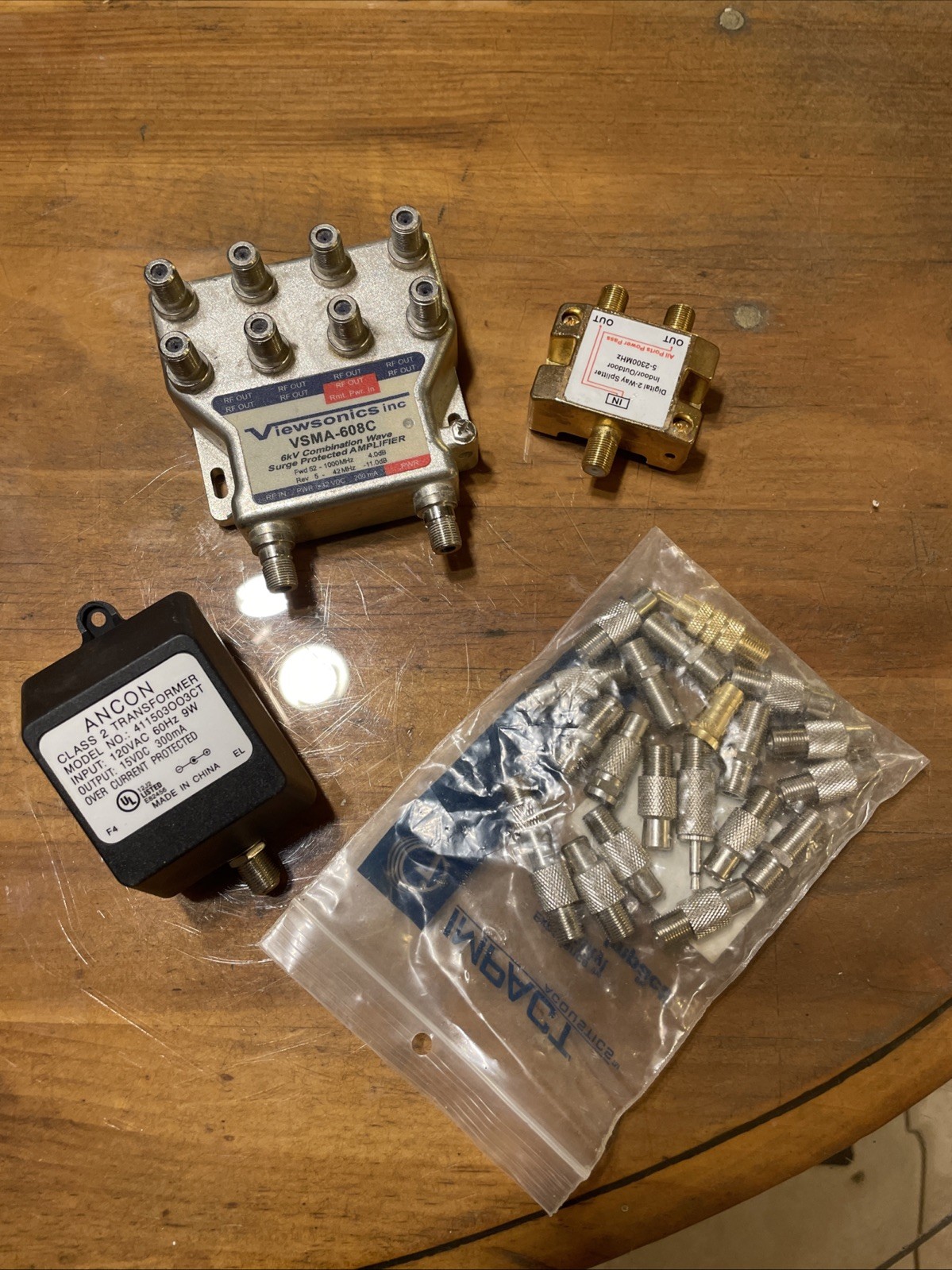 Lot Of Viewsonics Parts Surge Amplifier Transformer Splitter & Line Fittings