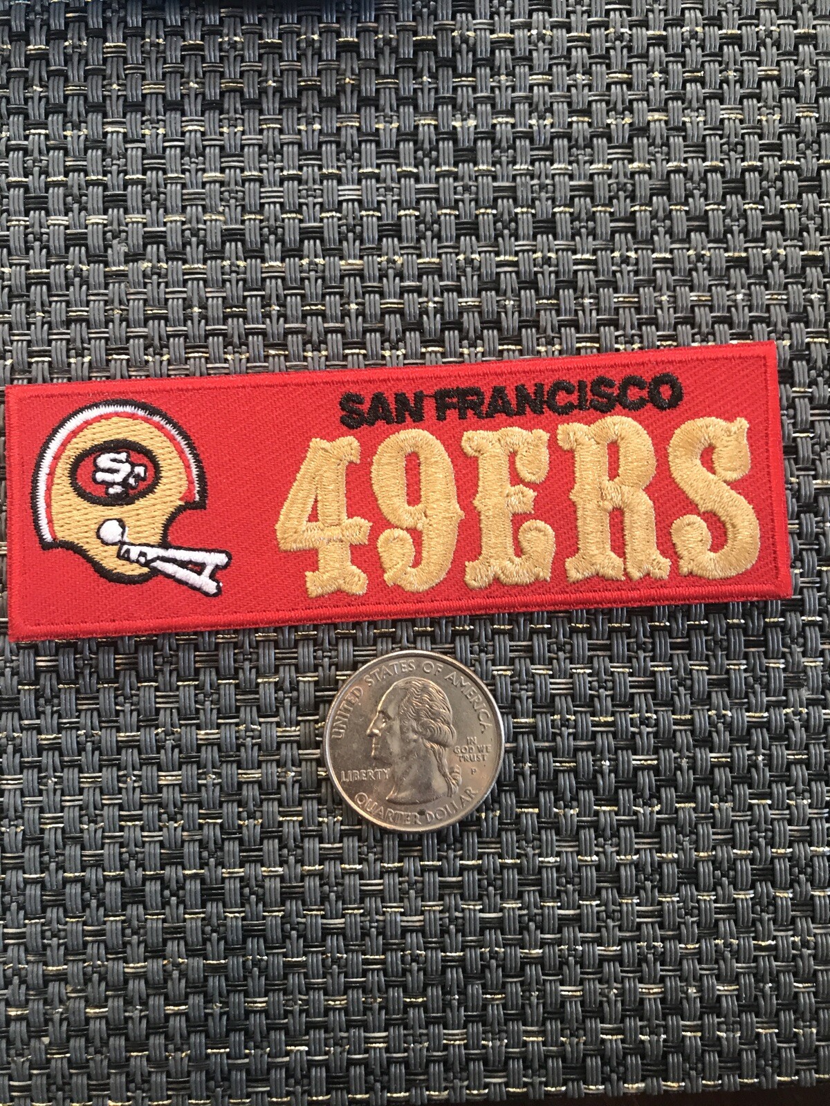 SF San Francisco 49ers Vintage Rare Embroidered Iron On Patch 4” X 1.5” Appx