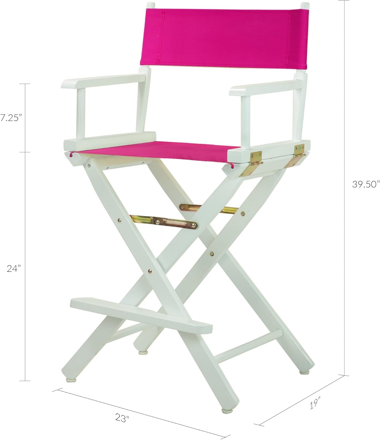 220-01/021-30 Director Chair 24" Counter Height WhiteFrame/Magenta Canvas