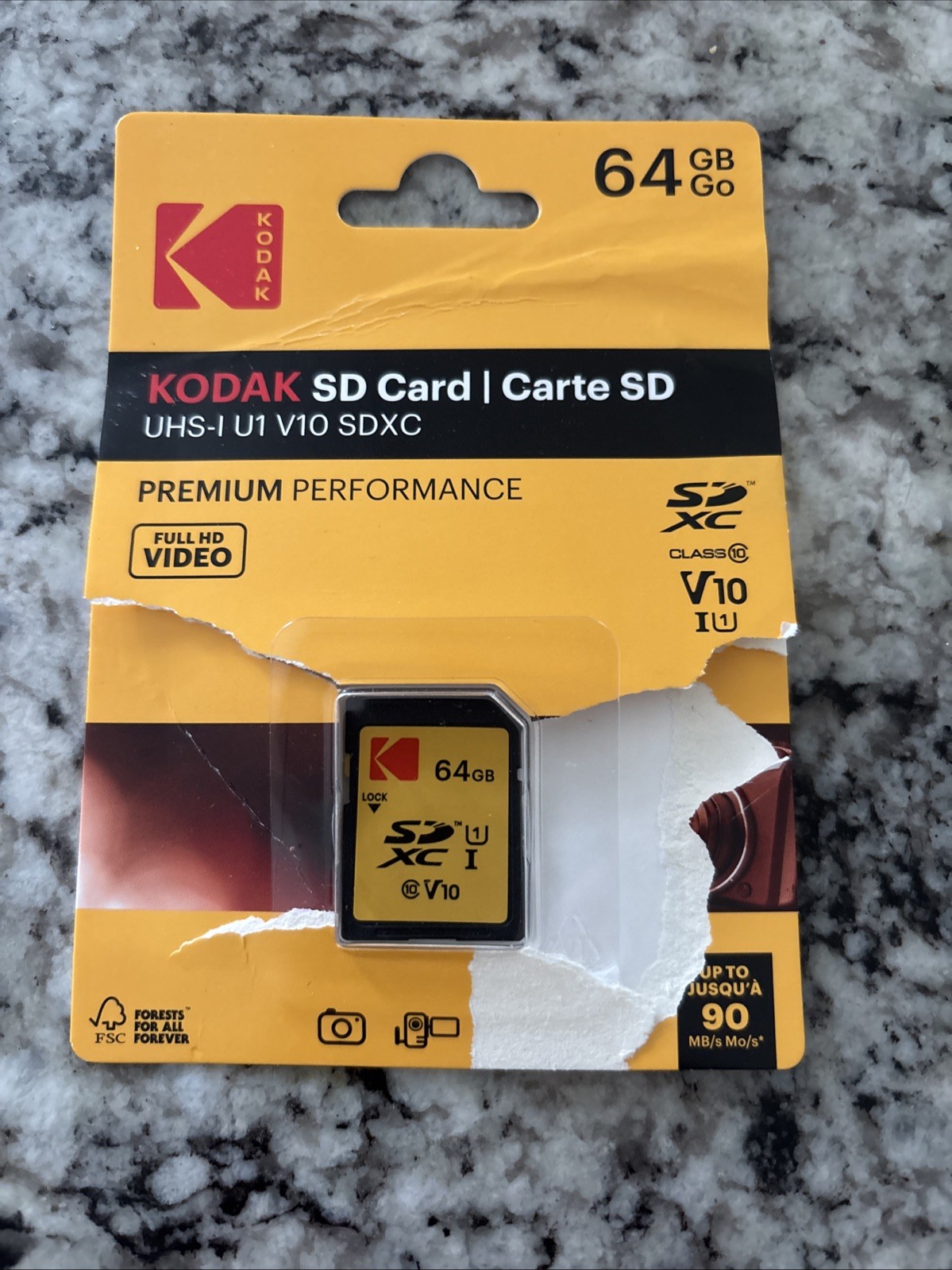 Kodak 64GB Class 10 UHS-I U1 SDXC Memory Card