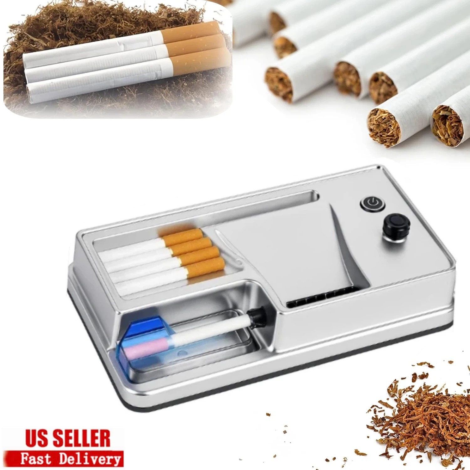 Electric Cigarette Rolling Machine, Portable Tobacco Injector Machine can Grind