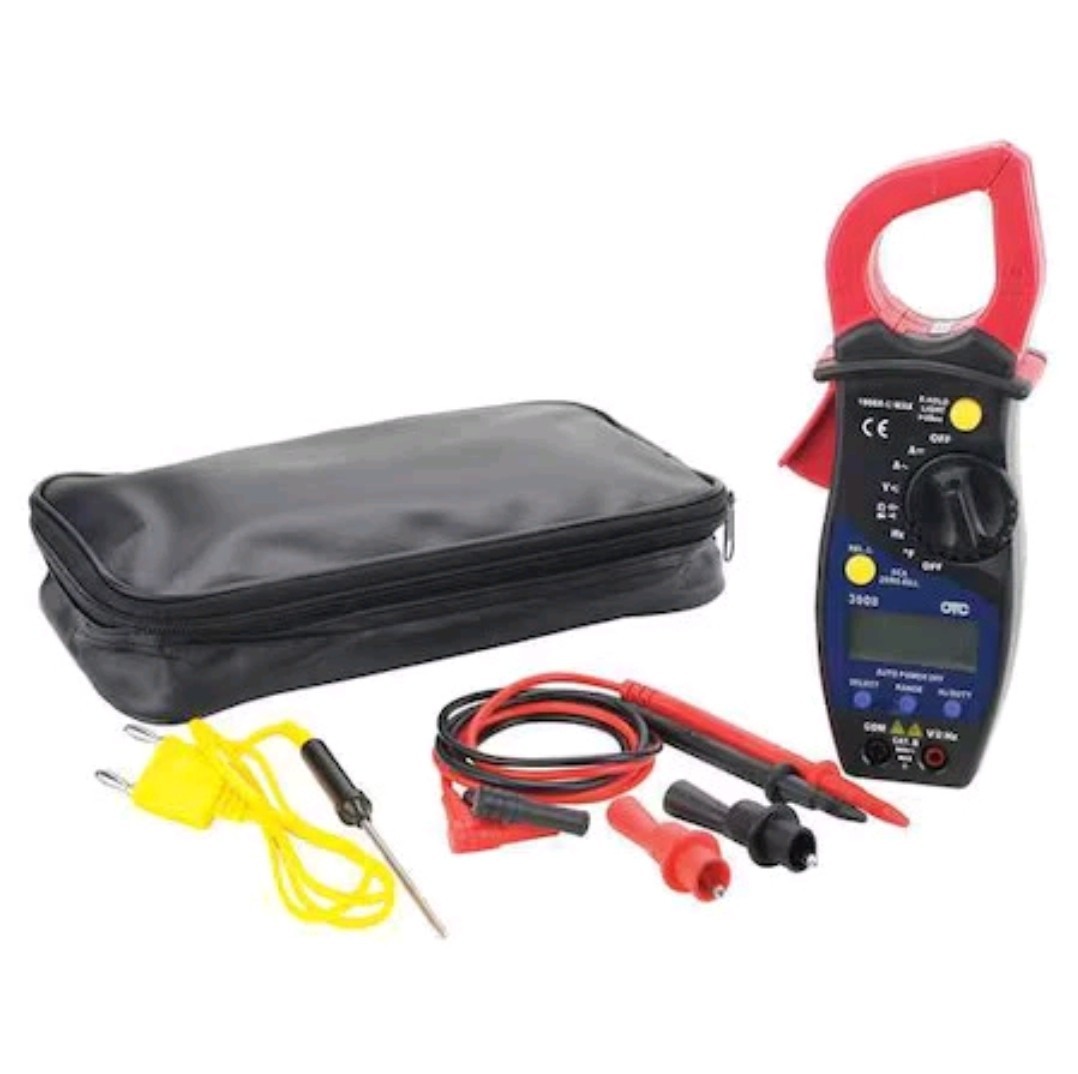 Otc 3908 Clamp Meter Kit,  Backlit Lcd,  1, 000 A,  1.3 In (33 Mm) Jaw