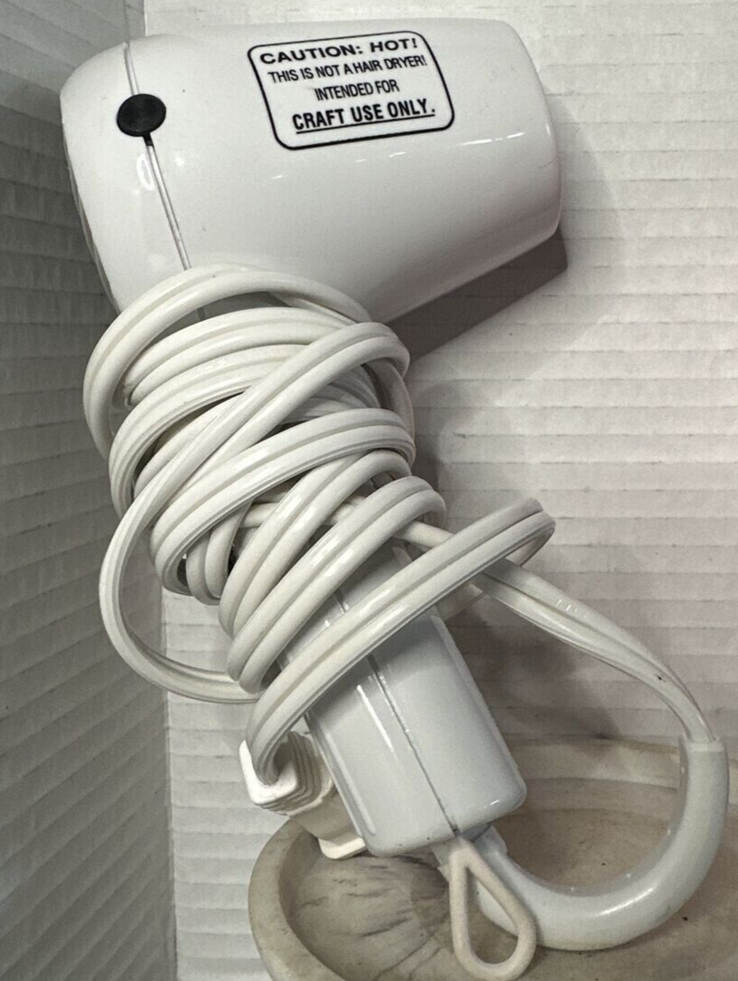Heat It Craft Tool Blower Shrinking Quick Dry Easy Quiet Multi-Purpose White