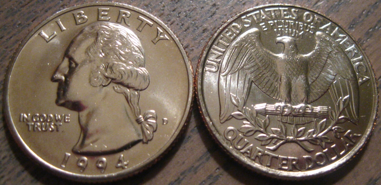 1994-D Choice / Gem BU Washington Quarter From Original Bank Roll Full Luster!
