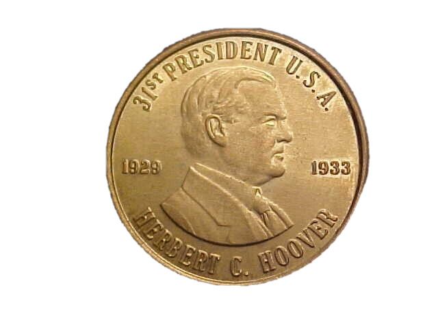 HERBERT C HOOVER 31ST PRESIDENT TOKEN- c3902xcx