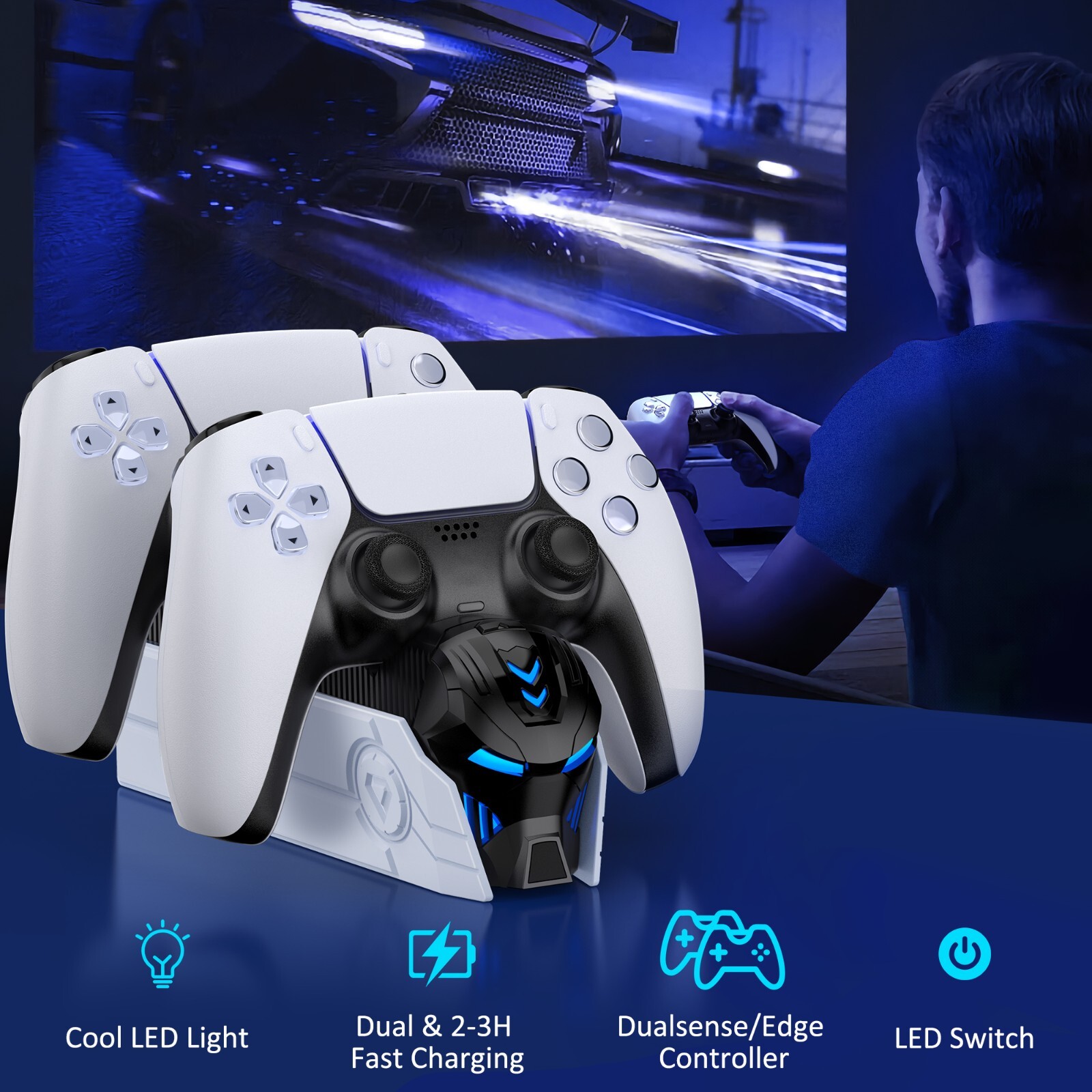 PS5 Controller Charger Station Vertical Charging For Playstation 5 Dualsense 5