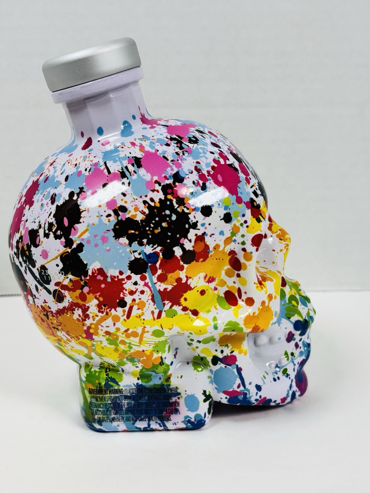 Crystal Head Vodka Skull Rainbow Painted 750mL Empty Bottle
