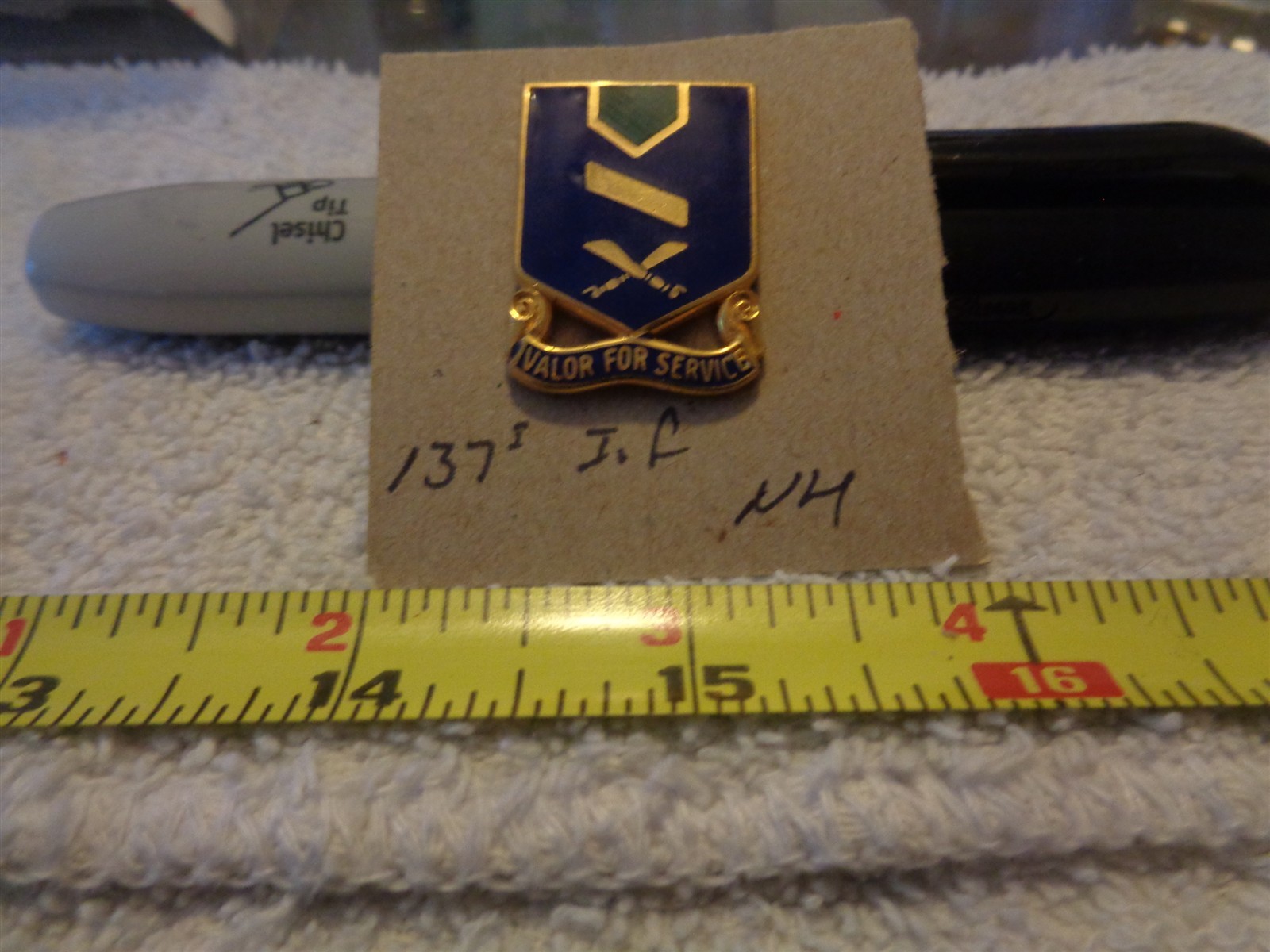 137th Infantry NH Unit Crest, DI, DUI (DRAW#R10)