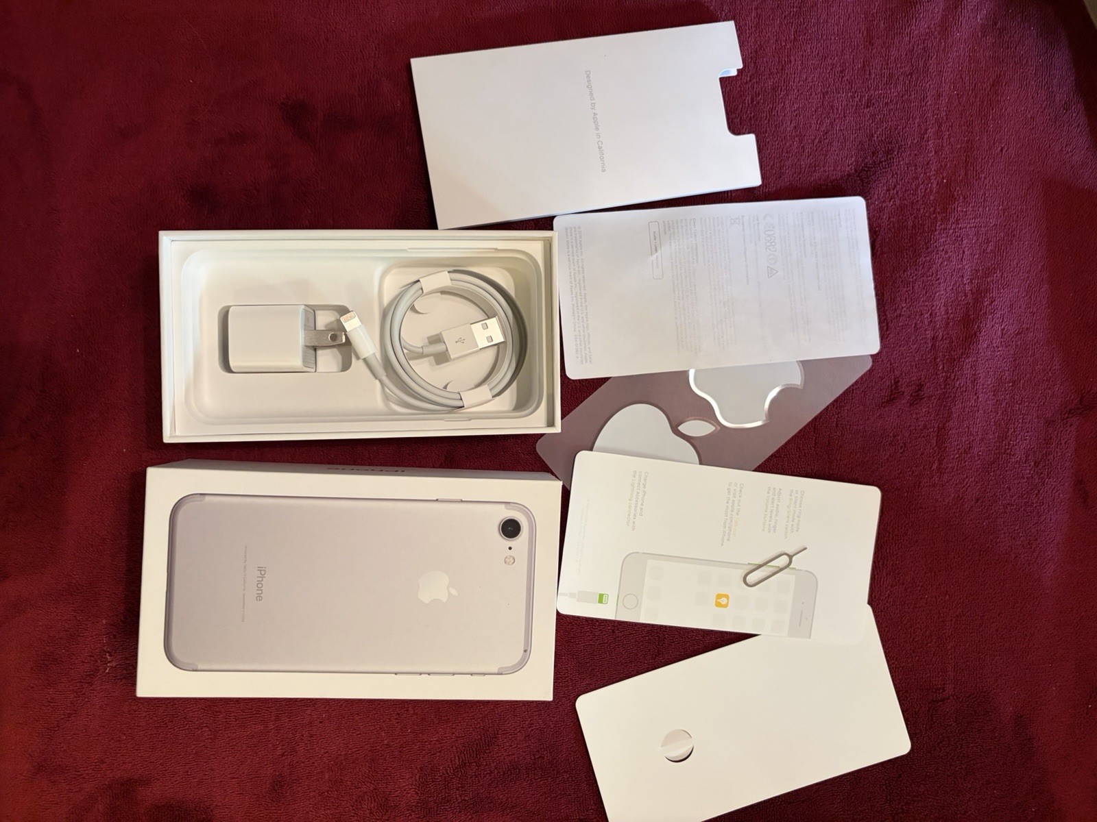 Apple 7 IPhone Empty Box Only With Lightening Cable