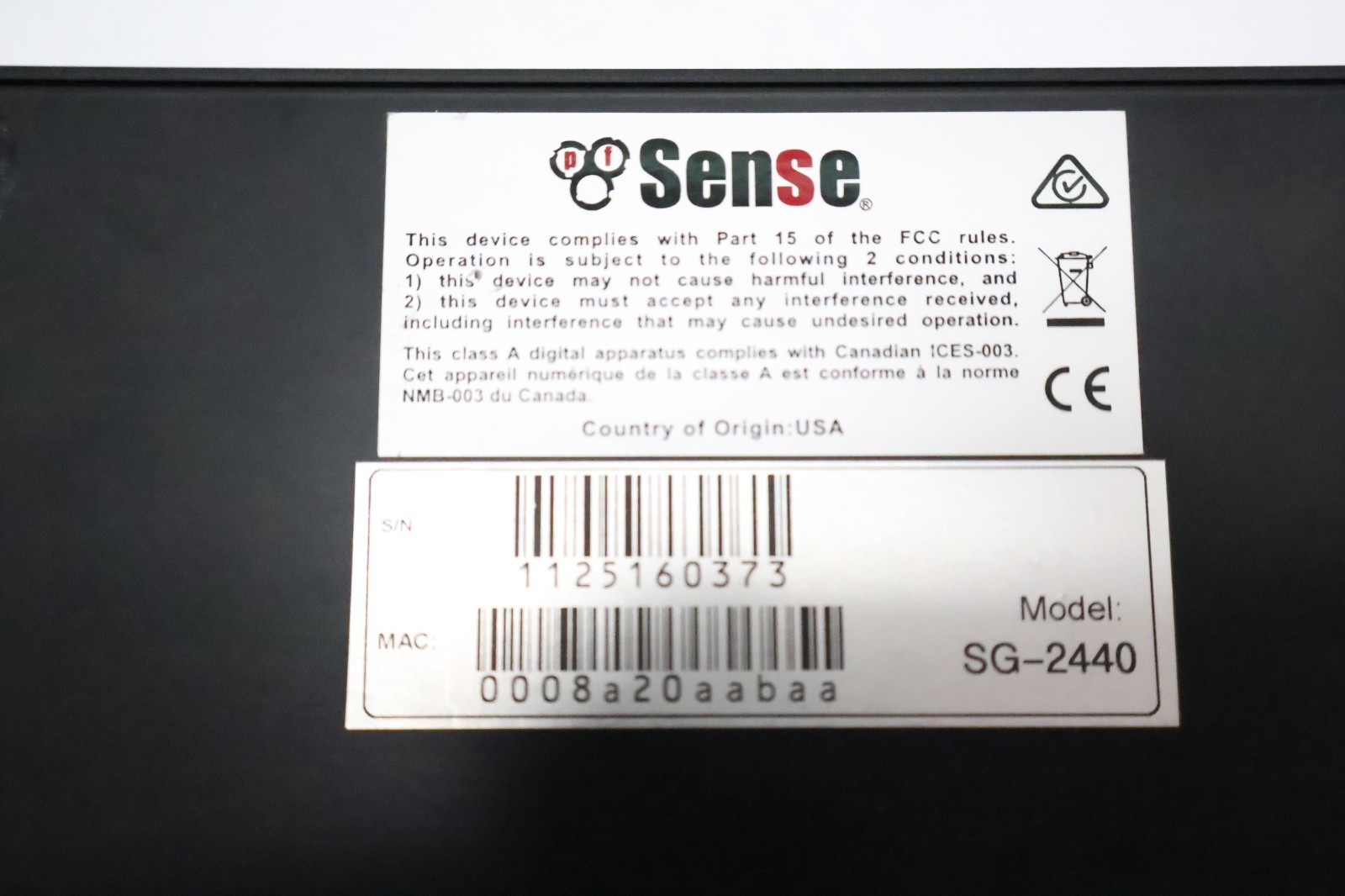 Netgate pfSense SG-2440 Security Gateway Firewall Router - 4-Port Intel Atom