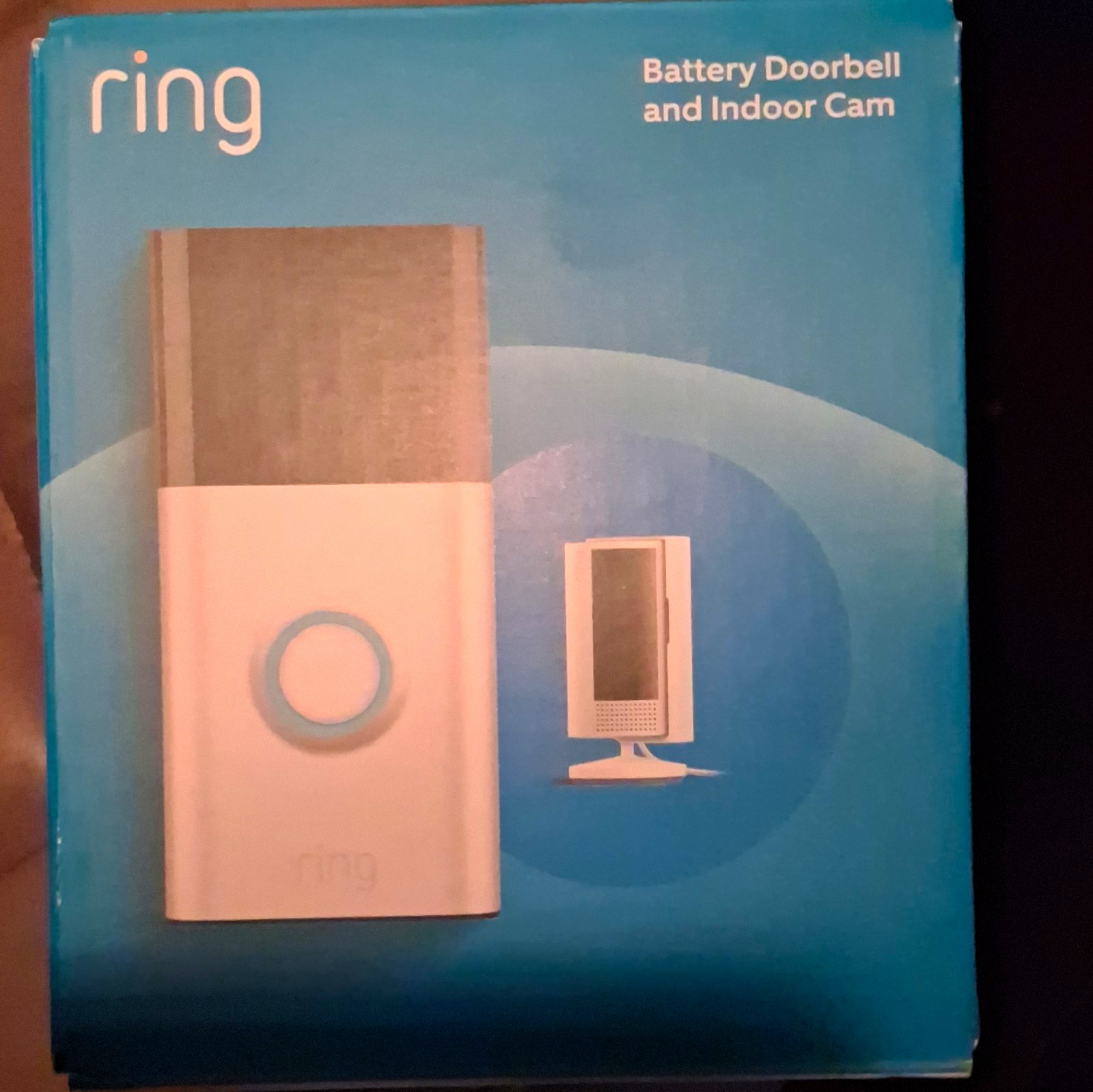 Ring Battery Video Doorbell + Indoor Cam Combo (2nd Gen) WiFi Wireless Mic White