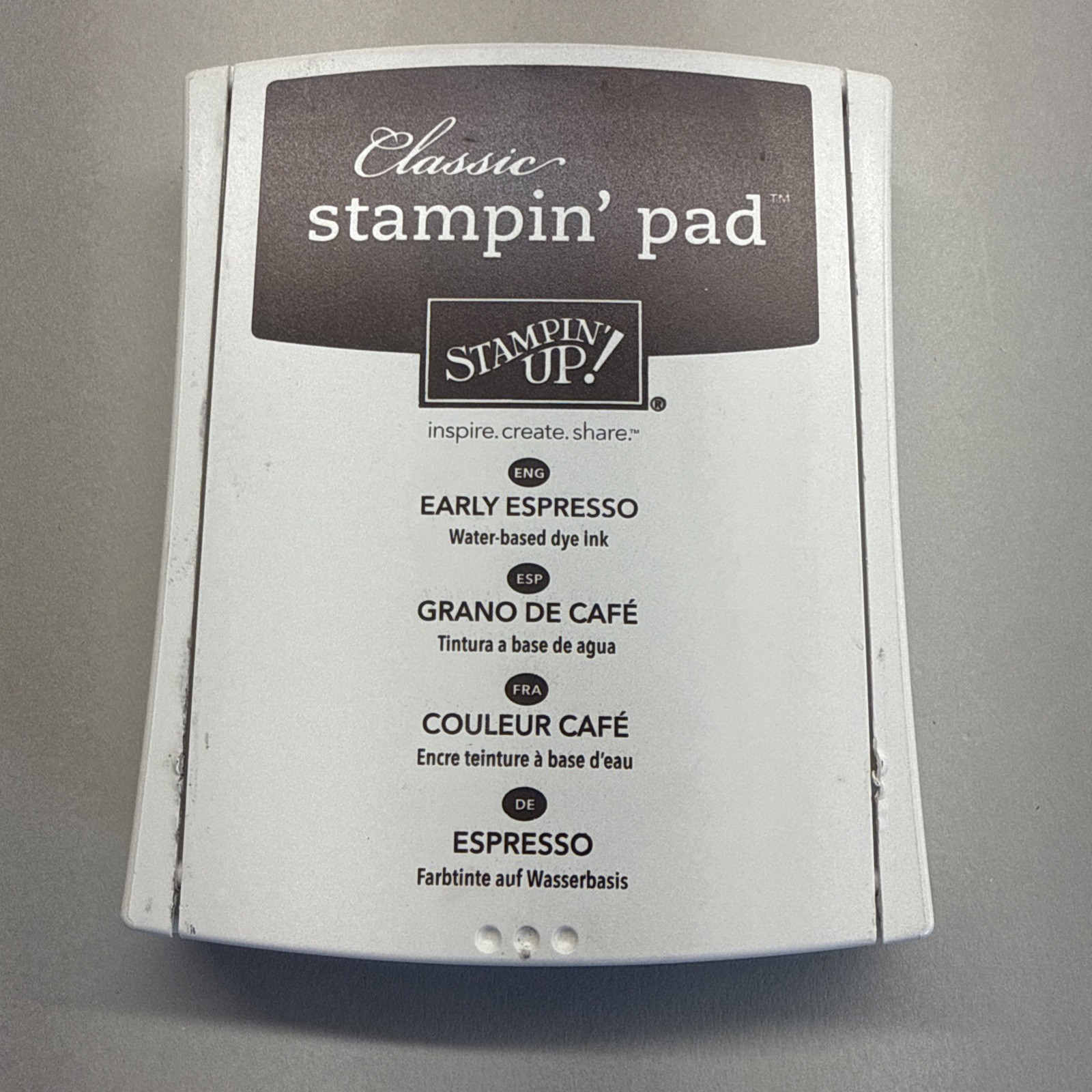 Stampin Up Retired Ink Pad Early Espresso Linen