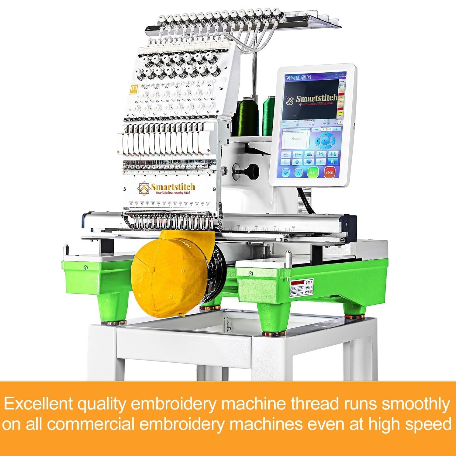 Embroidery Machine Thread 4000M, Polyester 40WT, White