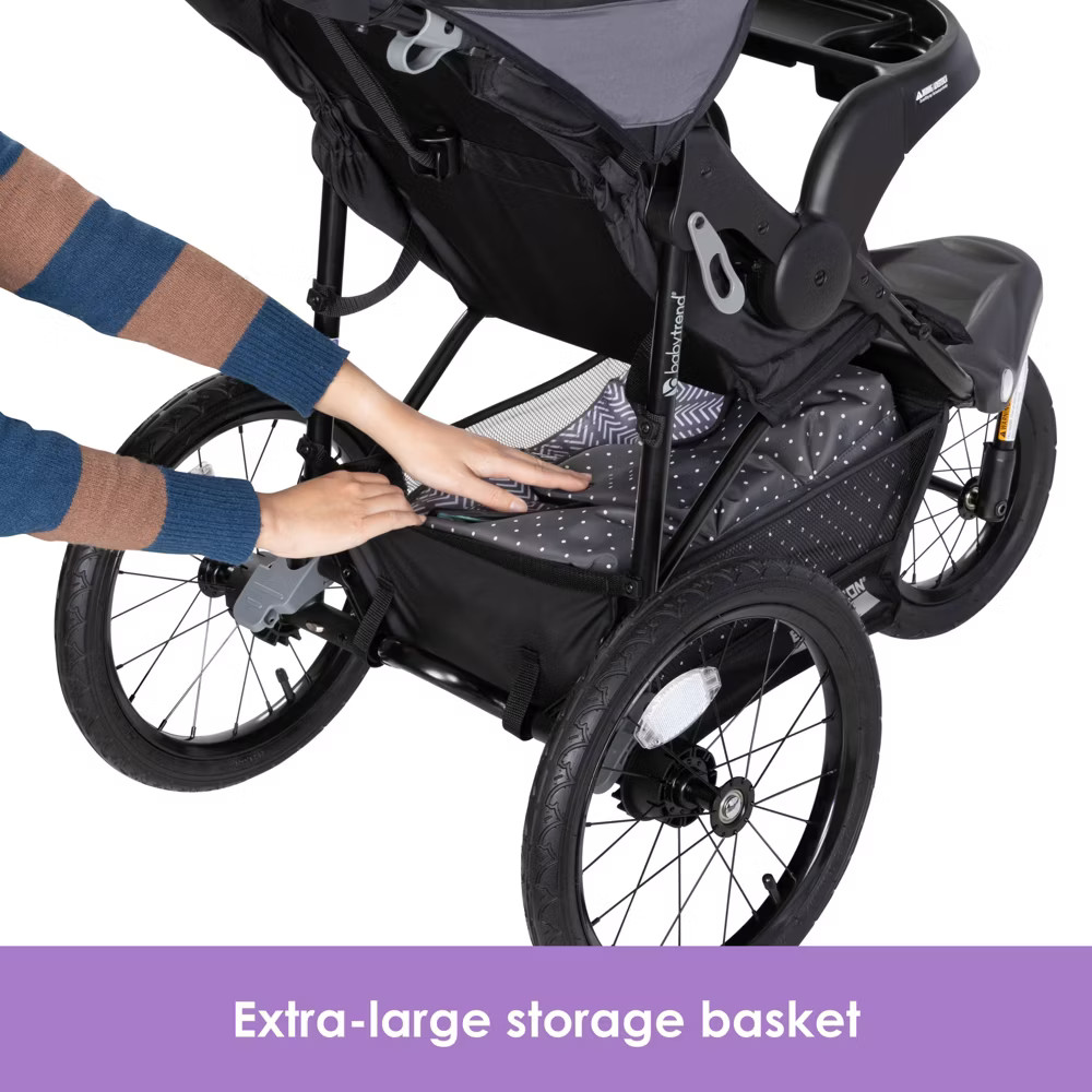 Baby Trend Expedition Plus Jogger with LED Safety Light - Madrid Black
