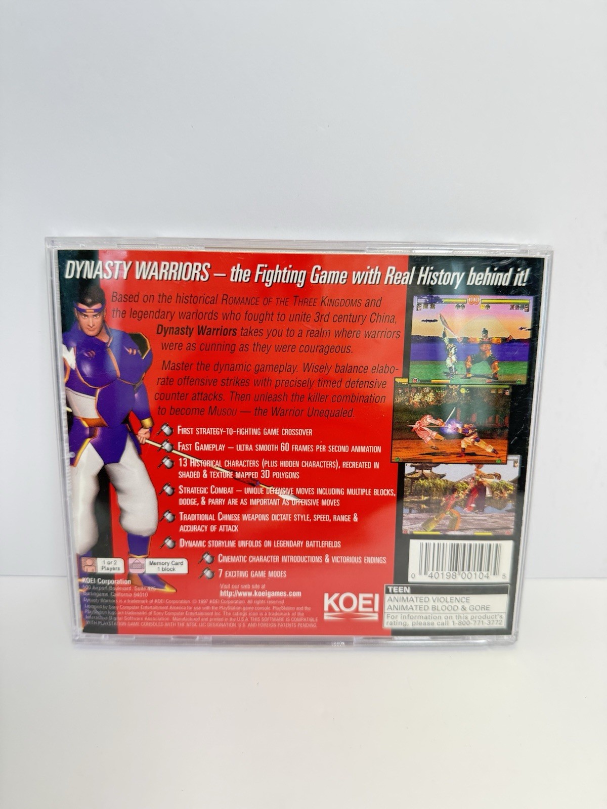 Dynasty Warriors CASE ONLY. No manual Or Front Art. See Pics